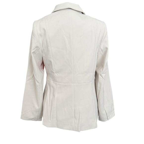 Spanx Opacity Crepe Wrap Blazer Tie Waist Parchment Cream Women’s Size Medium - Picture 7 of 14